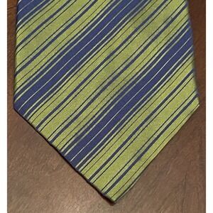 Vintage Zinc Blue Green Hand Made 100% Silk Men’s Neck Tie Made In Korea